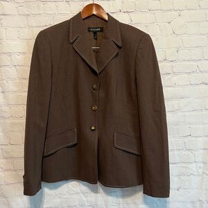 Escada Brown Blazer with Button Details